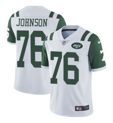 Youth Nike New York Jets #76 Wesley Johnson White Vapor Untouchable Elite Player NFL Jersey
