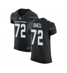 Men's New York Jets #72 Brandon Shell Black Alternate Vapor Untouchable Elite Player Football Jersey