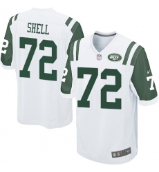 Men's Nike New York Jets #72 Brandon Shell Game White NFL Jersey