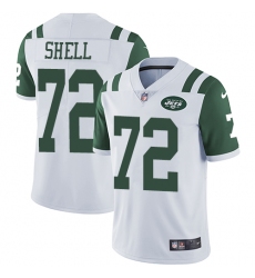 Men's Nike New York Jets #72 Brandon Shell White Vapor Untouchable Limited Player NFL Jersey