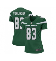 Women's New York Jets #83 Eric Tomlinson Game Green Team Color Football Jersey