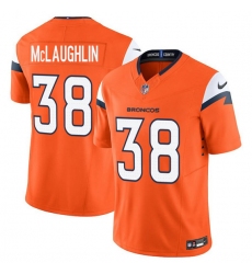 Men's Denver Broncos #38 Jaleel McLaughlin Orange 2025 F.U.S.E. Vapor Limited Football Stitched Jersey