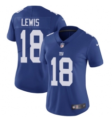 Women's Nike New York Giants #18 Roger Lewis Royal Blue Team Color Vapor Untouchable Elite Player NFL Jersey