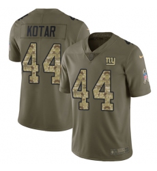 Youth Nike New York Giants #44 Doug Kotar Limited Olive/Camo 2017 Salute to Service NFL Jersey