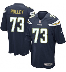Men's Nike Los Angeles Chargers #73 Spencer Pulley Game Navy Blue Team Color NFL Jersey