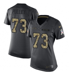 Women's Nike Los Angeles Chargers #73 Spencer Pulley Limited Black 2016 Salute to Service NFL Jersey
