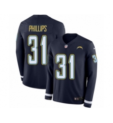 Youth Nike Los Angeles Chargers #31 Adrian Phillips Limited Navy Blue Therma Long Sleeve NFL Jersey
