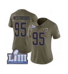 Women's Nike Los Angeles Rams #95 Ethan Westbrooks Limited Olive 2017 Salute to Service Super Bowl LIII Bound NFL Jersey