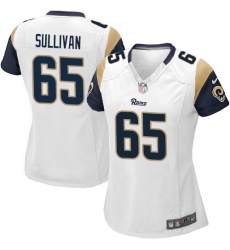 Women's Nike Los Angeles Rams #65 John Sullivan Game White NFL Jersey