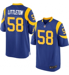 Men's Nike Los Angeles Rams #58 Cory Littleton Game Royal Blue Alternate NFL Jersey