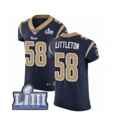 Men's Nike Los Angeles Rams #58 Cory Littleton Navy Blue Team Color Vapor Untouchable Elite Player Super Bowl LIII Bound NFL Jersey