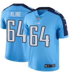 Youth Nike Tennessee Titans #64 Josh Kline Light Blue Team Color Vapor Untouchable Elite Player NFL Jersey