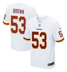Men's Nike Washington Redskins #53 Zach Brown Elite White NFL Jersey