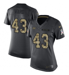 Women's Nike Tampa Bay Buccaneers #43 T.J. Ward Limited Black 2016 Salute to Service NFL Jersey
