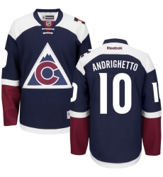 Men's Reebok Colorado Avalanche #10 Sven Andrighetto Authentic Blue Third NHL Jersey