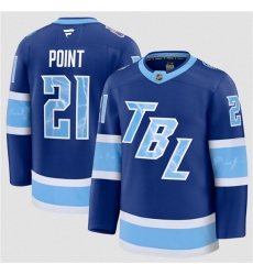 Men's Tampa Bay Lightning #21 Brayden Point Blue 2026 Stadium Series Stitched Jersey