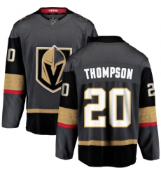 Men's Vegas Golden Knights #20 Paul Thompson Authentic Black Home Fanatics Branded Breakaway NHL Jersey