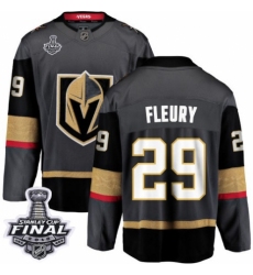 Youth Vegas Golden Knights #29 Marc-Andre Fleury Authentic Black Home Fanatics Branded Breakaway 2018 Stanley Cup Final NHL Jersey