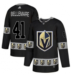 Men's Adidas Vegas Golden Knights #41 Pierre-Edouard Bellemare Authentic Black Team Logo Fashion NHL Jersey