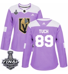 Women's Adidas Vegas Golden Knights #89 Alex Tuch Authentic Purple Fights Cancer Practice 2018 Stanley Cup Final NHL Jersey