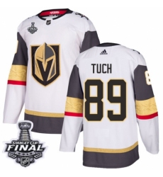 Women's Adidas Vegas Golden Knights #89 Alex Tuch Authentic White Away 2018 Stanley Cup Final NHL Jersey
