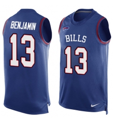 Men's Nike Buffalo Bills #13 Kelvin Benjamin Limited Royal Blue Player Name & Number Tank Top NFL Jersey