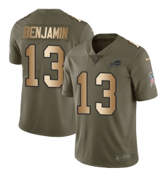 Youth Nike Buffalo Bills #13 Kelvin Benjamin Limited Olive/Gold 2017 Salute to Service NFL Jersey