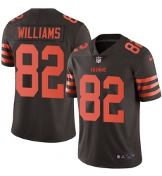 Men's Nike Cleveland Browns #82 Kasen Williams Elite Brown Rush Vapor Untouchable NFL Jersey