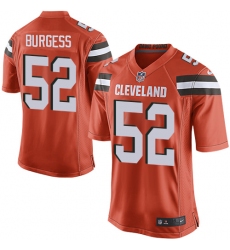 Men's Nike Cleveland Browns #52 James Burgess Game Orange Alternate NFL Jersey