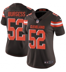 Women's Nike Cleveland Browns #52 James Burgess Brown Team Color Vapor Untouchable Elite Player NFL Jersey