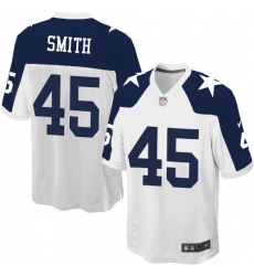 Men's Nike Dallas Cowboys #45 Rod Smith Game White Throwback Alternate NFL Jersey