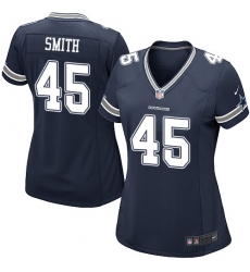 Women's Nike Dallas Cowboys #45 Rod Smith Game Navy Blue Team Color NFL Jersey