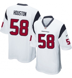 Men's Nike Houston Texans #58 Lamarr Houston Game White NFL Jersey