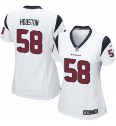 Women's Nike Houston Texans #58 Lamarr Houston Game White NFL Jersey