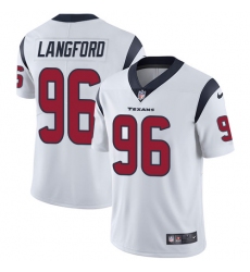 Men's Nike Houston Texans #96 Kendall Langford White Vapor Untouchable Limited Player NFL Jersey