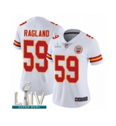 Women's Kansas City Chiefs #59 Reggie Ragland White Vapor Untouchable Limited Player Super Bowl LIV Bound Football Jersey
