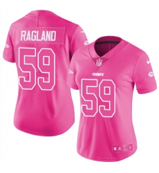 Women's Nike Kansas City Chiefs #59 Reggie Ragland Limited Pink Rush Fashion NFL Jersey