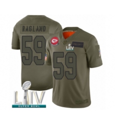 Youth Kansas City Chiefs #59 Reggie Ragland Limited Olive 2019 Salute to Service Super Bowl LIV Bound Football Jersey