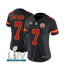 Women's Kansas City Chiefs #7 Harrison Butker Limited Black Rush Vapor Untouchable Super Bowl LIV Bound Football Jersey