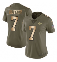 Women's Nike Kansas City Chiefs #7 Harrison Butker Limited Olive/Gold 2017 Salute to Service NFL Jersey Women's Nike Kansas City Chiefs #7 Harrison Butker Limited Olive/Gold 2017 Salute to Service NFL Jersey