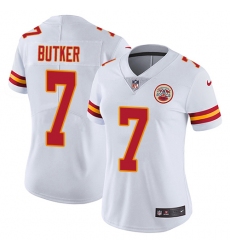 Women's Nike Kansas City Chiefs #7 Harrison Butker White Vapor Untouchable Elite Player NFL Jersey
