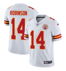 Men's Nike Kansas City Chiefs #14 Demarcus Robinson White Vapor Untouchable Limited Player NFL Jersey