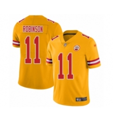 Women's Kansas City Chiefs #11 Demarcus Robinson Limited Gold Inverted Legend Football Jersey