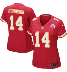 Women's Nike Kansas City Chiefs #14 Demarcus Robinson Game Red Team Color NFL Jersey