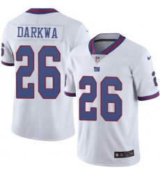 Men's Nike New York Giants #26 Orleans Darkwa Limited White Rush Vapor Untouchable NFL Jersey