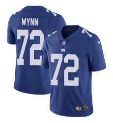 Men's Nike New York Giants #72 Kerry Wynn Royal Blue Team Color Vapor Untouchable Limited Player NFL Jersey