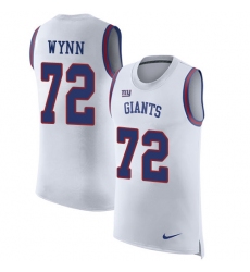 Men's Nike New York Giants #72 Kerry Wynn White Rush Player Name & Number Tank Top NFL Jersey