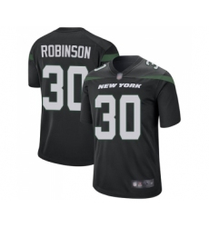 Men's New York Jets #30 Rashard Robinson Game Black Alternate Football Jersey