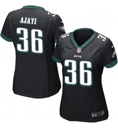 Women's Nike Philadelphia Eagles #36 Jay Ajayi Game Black Alternate NFL Jersey