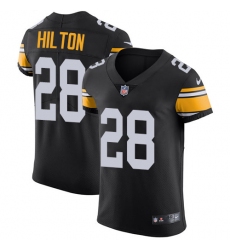 Men's Nike Pittsburgh Steelers #28 Mike Hilton Black Alternate Vapor Untouchable Elite Player NFL Jersey